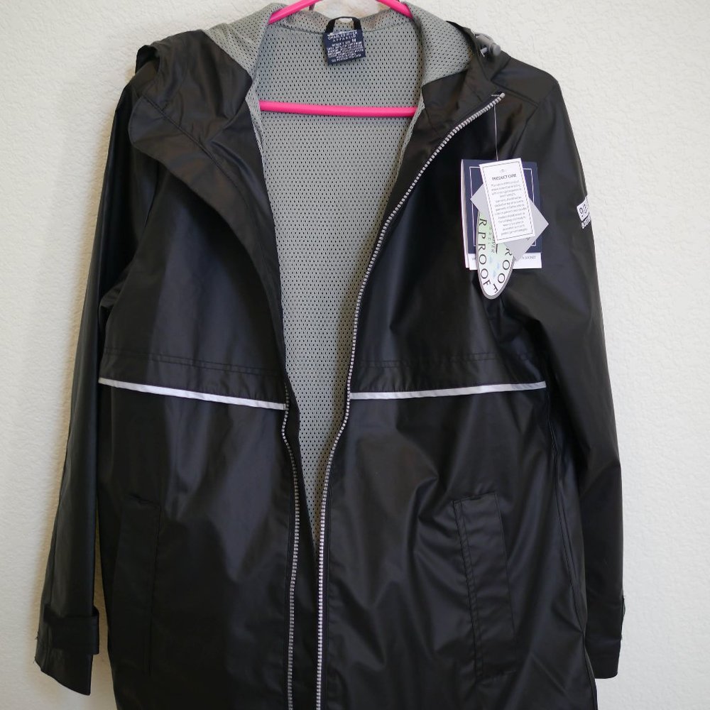 NWT Charles River Apparel - Women's Black Rain Jacket - Size M